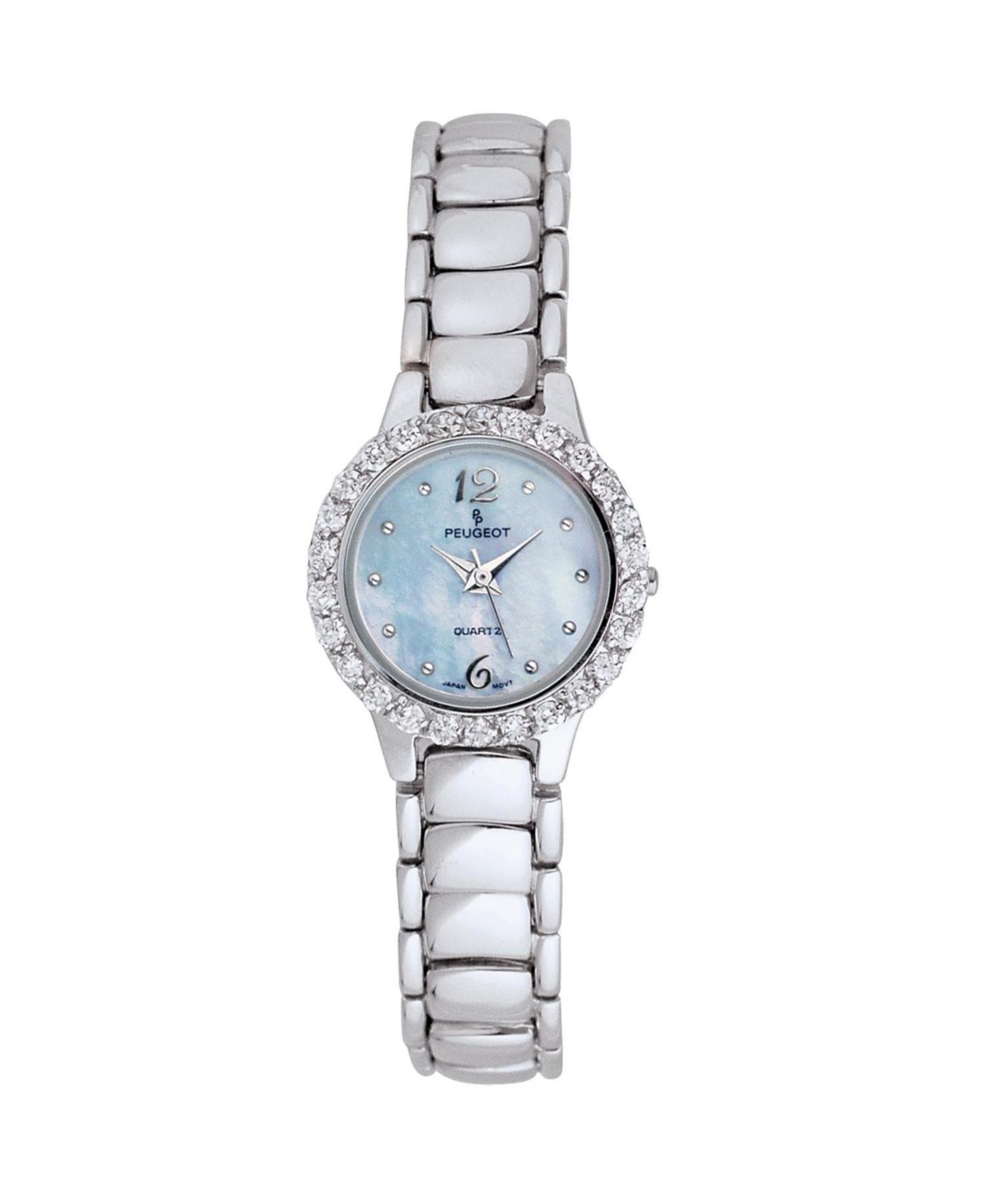Peugeot Women's Round Crystal Bezel Dial Bracelet Watch