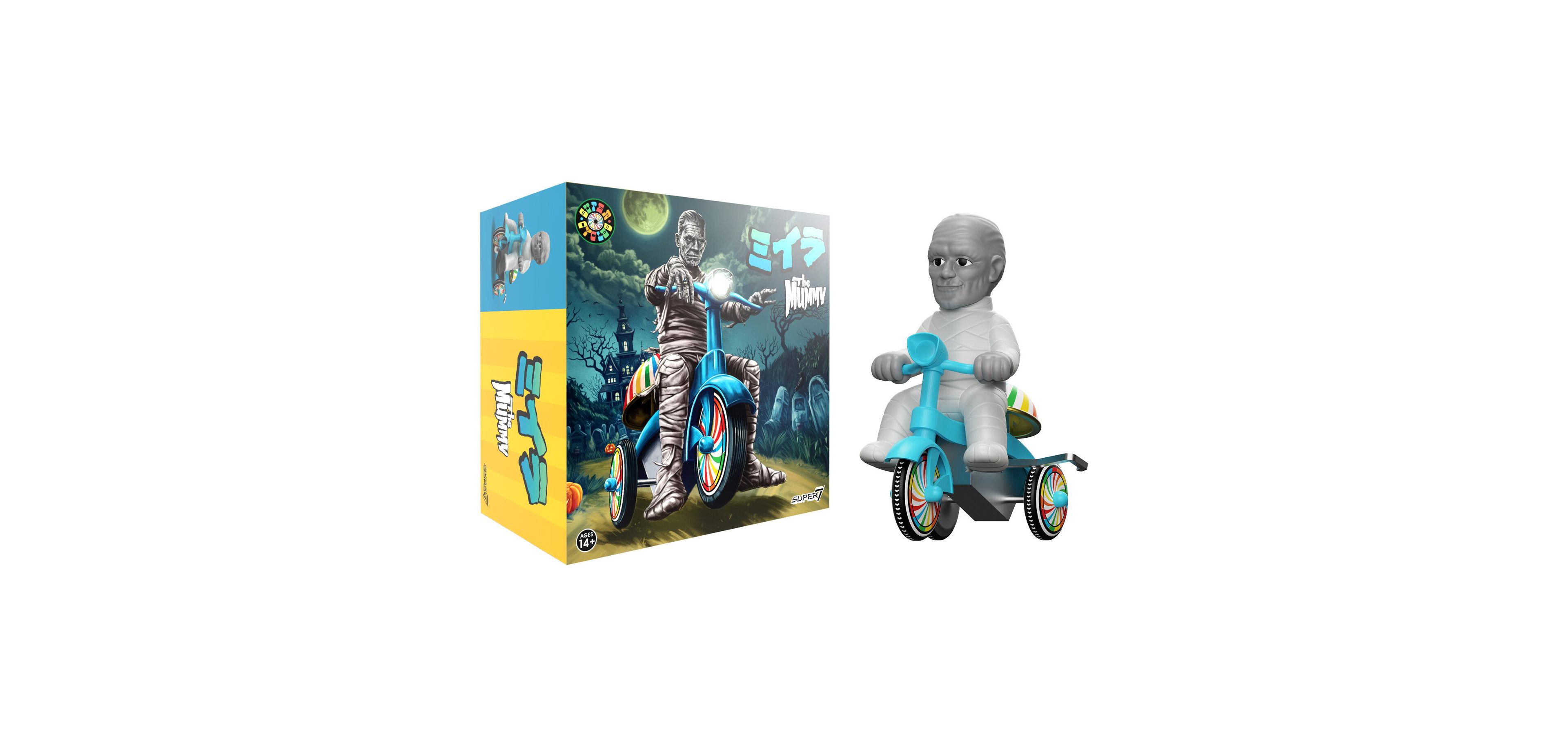 Super7 Universal Monsters The Mummy Super Cycles 4.4" Wind-Up 2-Piece Action Figure, Ages 14+