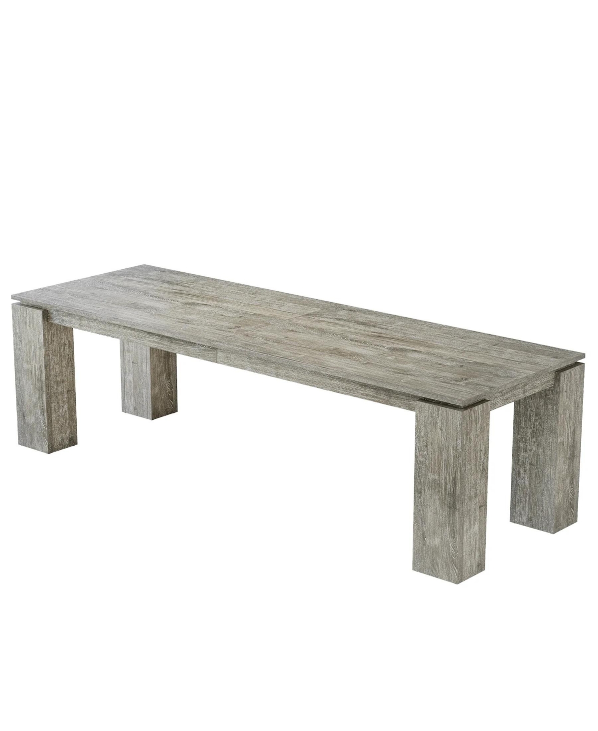 Slickblue Extra Long Modern Dining Table for Kitchen Dining Room and Family Meals - Gray