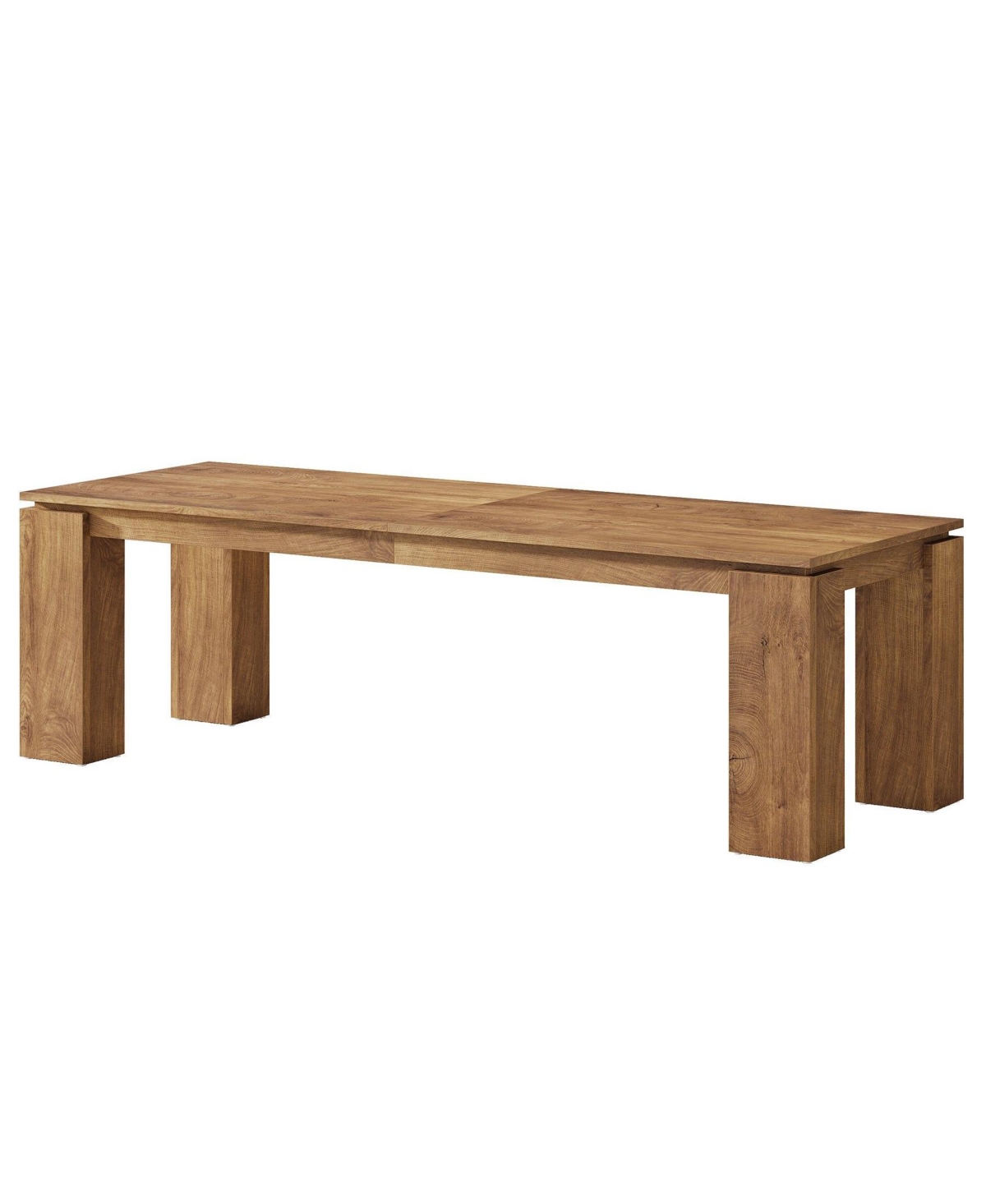 Slickblue Extra Long Modern Dining Table for Kitchen Dining Room and Family Meals - Brown