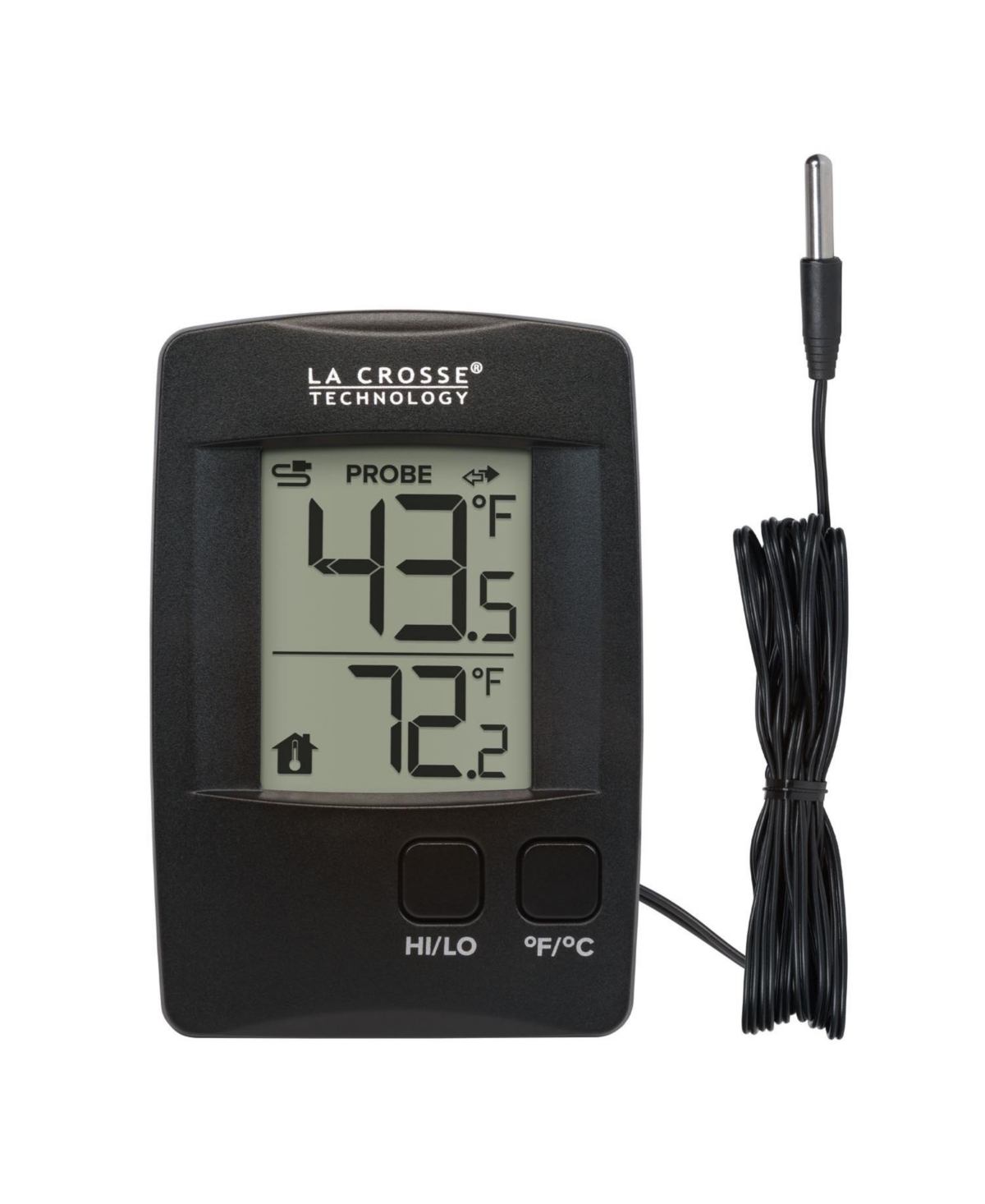 La Crosse Technology Battery Operated Digital Thermometer with Wired Probe
