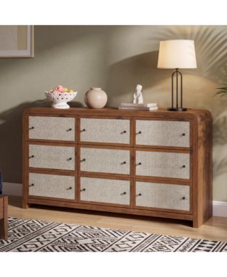 Drawers Dresser Large Storage AntiTip Modern Rustic for Bedroom