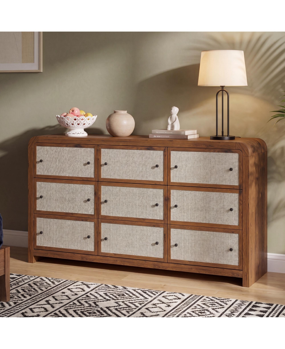 gaomon Drawers Dresser Large Storage AntiTip Modern Rustic for Bedroom - Brown