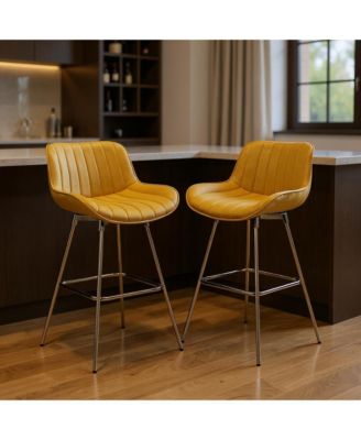 Set of Two Metal Bar Chairs