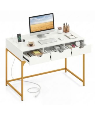 Office Desk Featuring a Hidden Storage Compartment