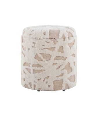 Tahoe 18" Upholstered Textured Storage Ottoman