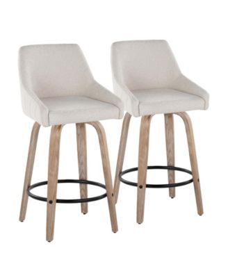 Hannah Upholstered Swivel Counter Stool, Set of 2
