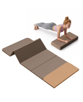 10mm Thick Foldable Yoga Mat Non-Slip Portable Quick Rebound Easy Clean