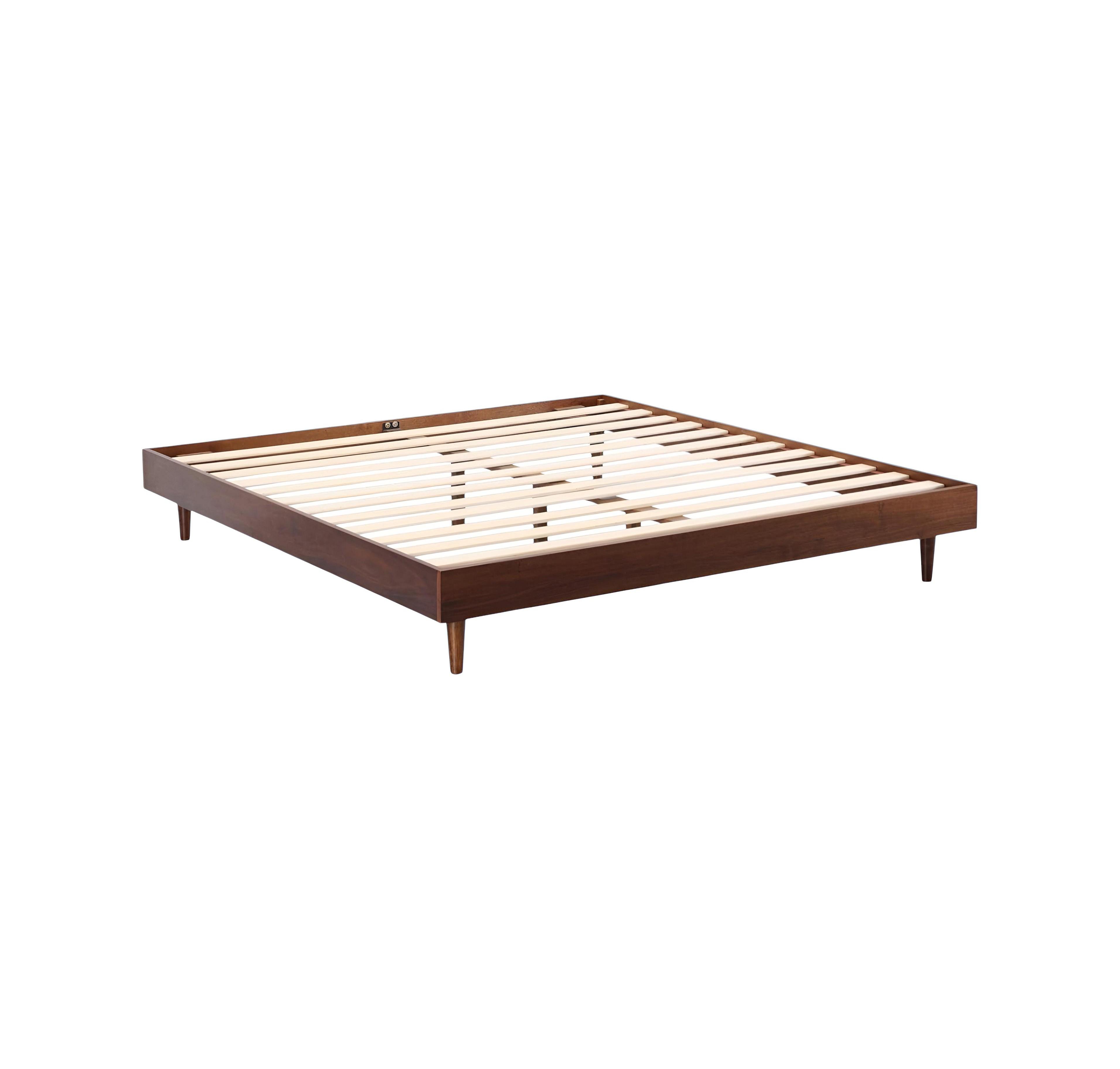 Slickblue Mid-Century Modern Bed Frame with Platform Design for Bedroom