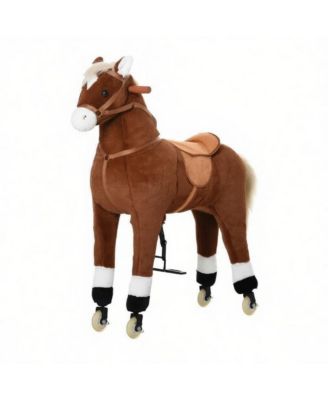 Plush Wheeled Ride-On Horse, Ages 5-16