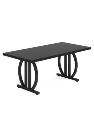 Modern Dining Table for 4 to 6 People with Metal Frame for Dining Room