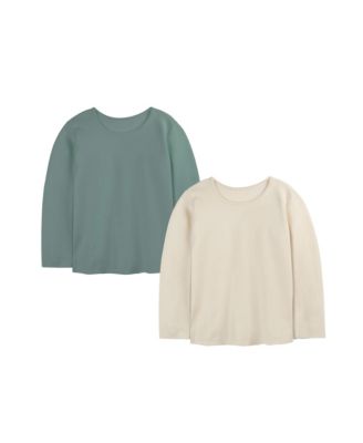 Girls (2T- XXL) Rib Knit 2 Pack Long Sleeve T-shirts