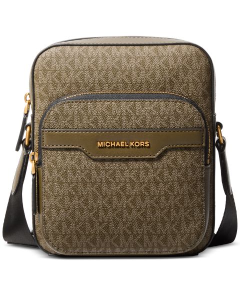 Мужская сумка Michael Kors Hudson Mini Signature Logo Crossbody, цвет: Тёмно-зелёный