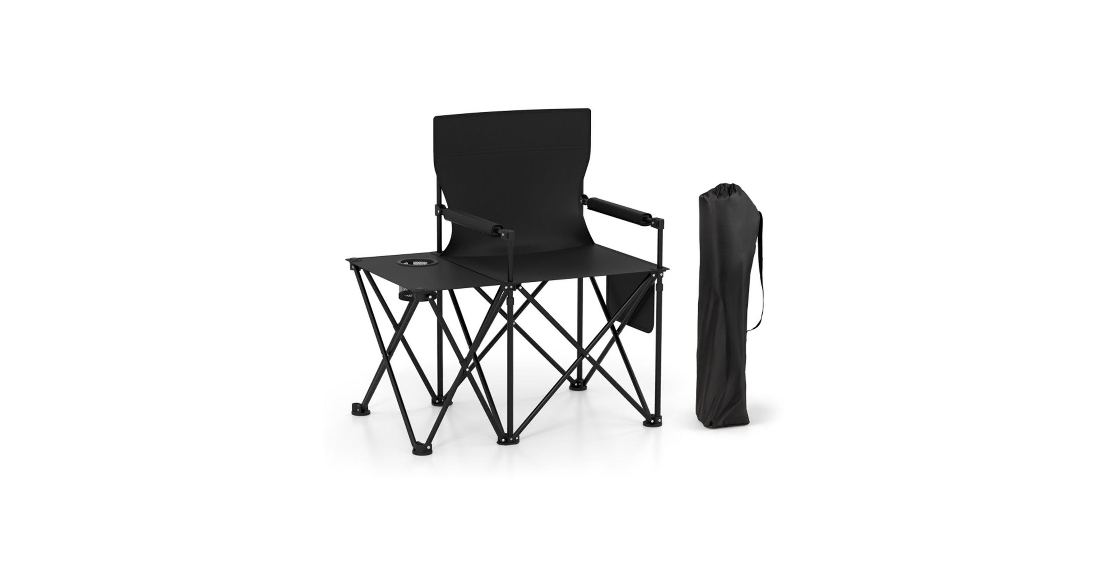Sevorley Outdoor Chair, Folding Design, Cup Holders, 330 lb Capacity for Camping