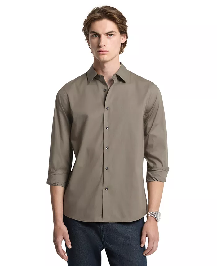 Men's Stretch Button-Front Solid Shirt - thumbnail 4
