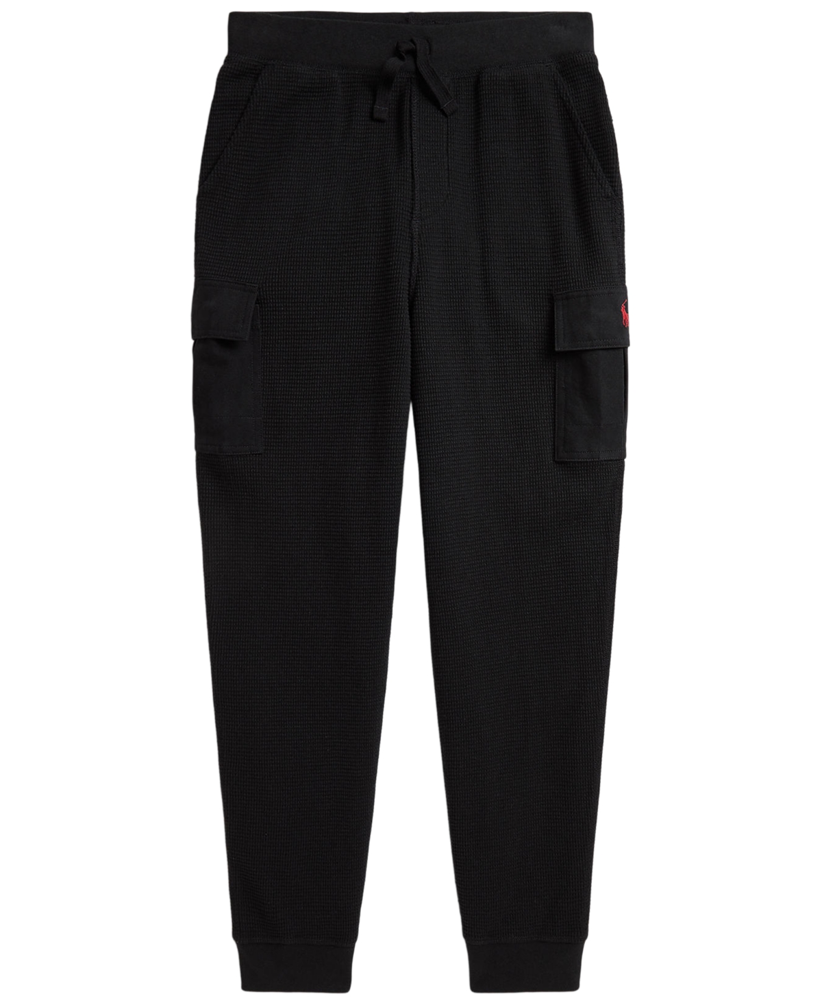 Polo Ralph Lauren Boys' 8-20 Waffle-Knit Cotton Cargo Jogger Pants - Polo Black