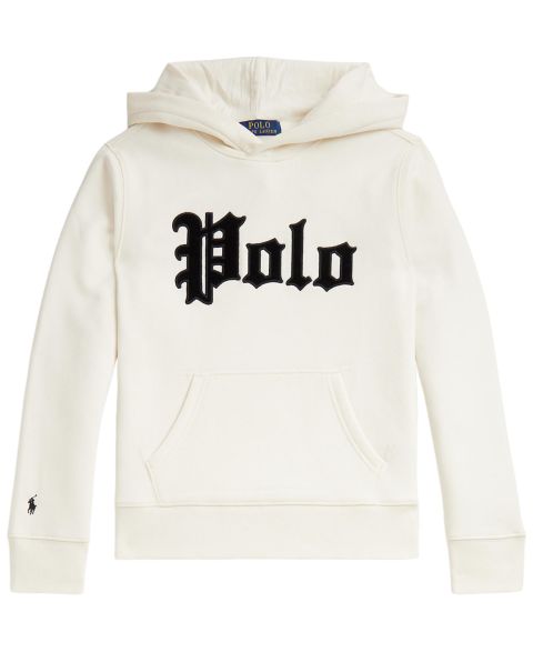 Худи Polo Ralph Lauren Velvet-Logo Kangaroo-Pocket Fleece для мальчиков, цвет: Кремовый