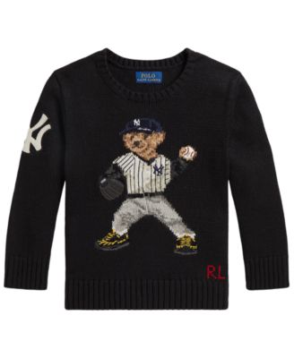 Boys' 2T-7 New York Yankees Yankees Bear Graphic Sweater