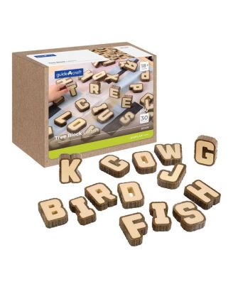 Bark Block Letters Motor Skills 36-Piece Letter Blocks, Ages 18 Months+