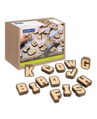 Kaplan Early Learning Bark Block Letters Motor Skills 36-Piece Letter ...