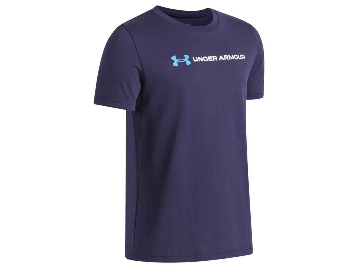 Футболка Under Armour Logo Wordmark Graphic T-Shirt для мальчиков, цвет: Полуночный тёмно-синий — фото 2