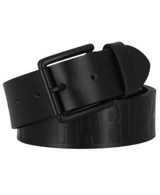 Men's Engraved Leather Belt