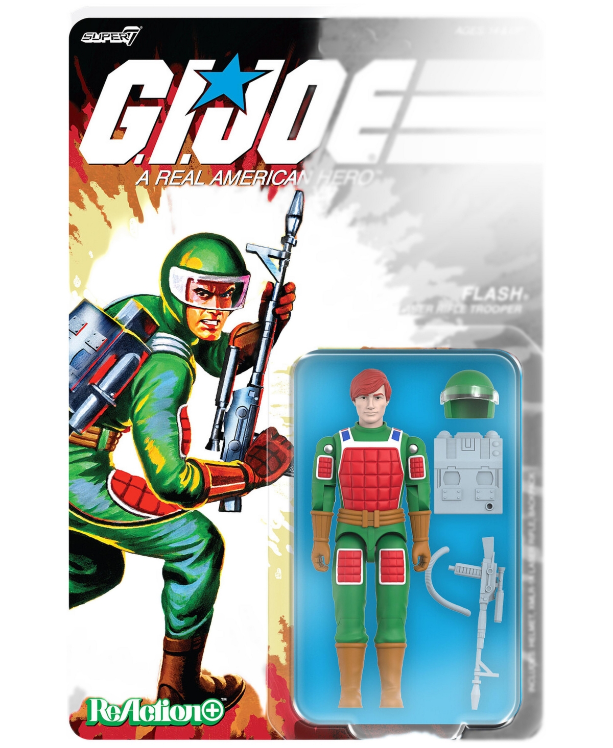 Super7 G.i. Joe Flash Comic ReAction+ 4-Piece Action Figure, Ages 14+