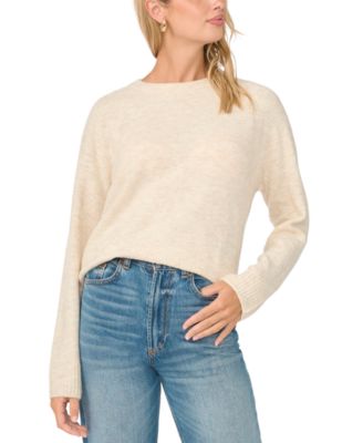 Women's Saddle Shoulder Crewneck Loose Long-Sleeve Sweater