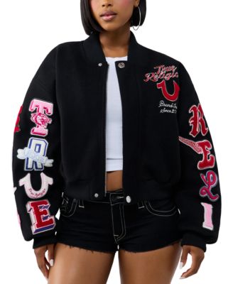 Women's Graphic Short Bomber Jacket