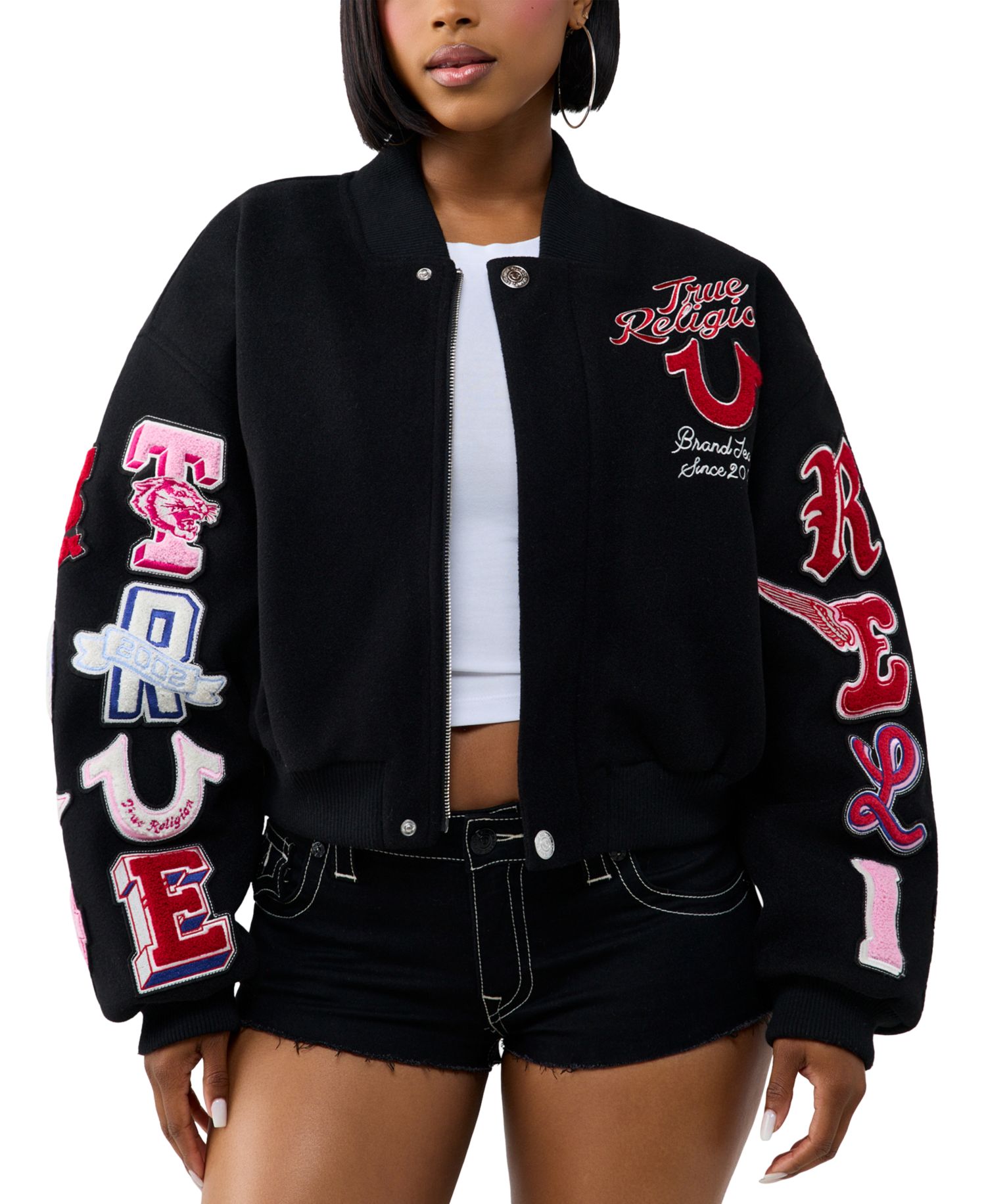 Women's Graphic Short Bomber Jacket