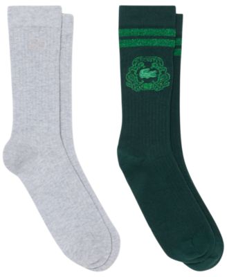Men's Ribbed Crew Socks, 2-Pack