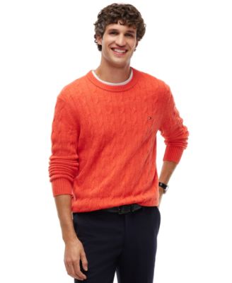 Men's Lambswool Cable Crew Sweater