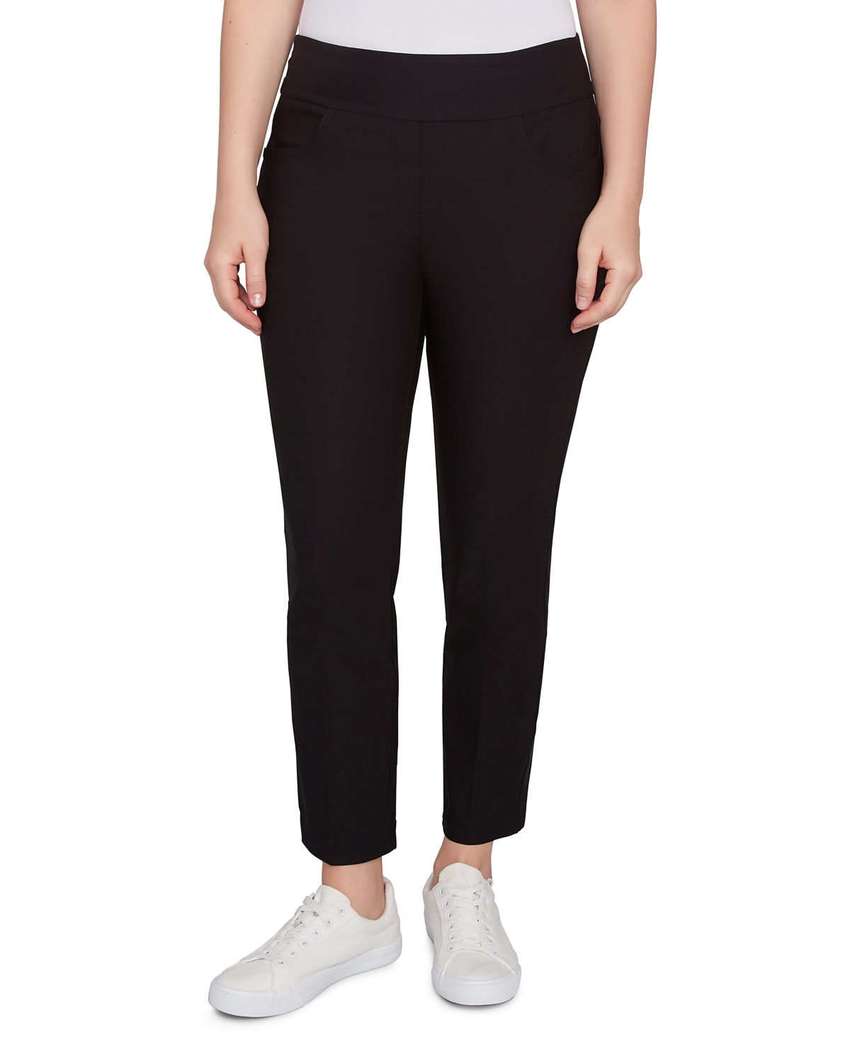 Ruby Rd. Petite Comfort Silky Tech Pull-On Ankle Pants
