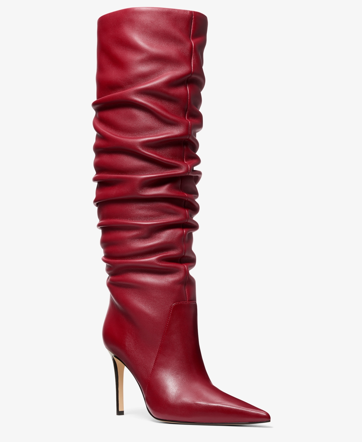 Michael Michael Kors Women's Dawn Heeled Pointed Toe Boots - Deep Red