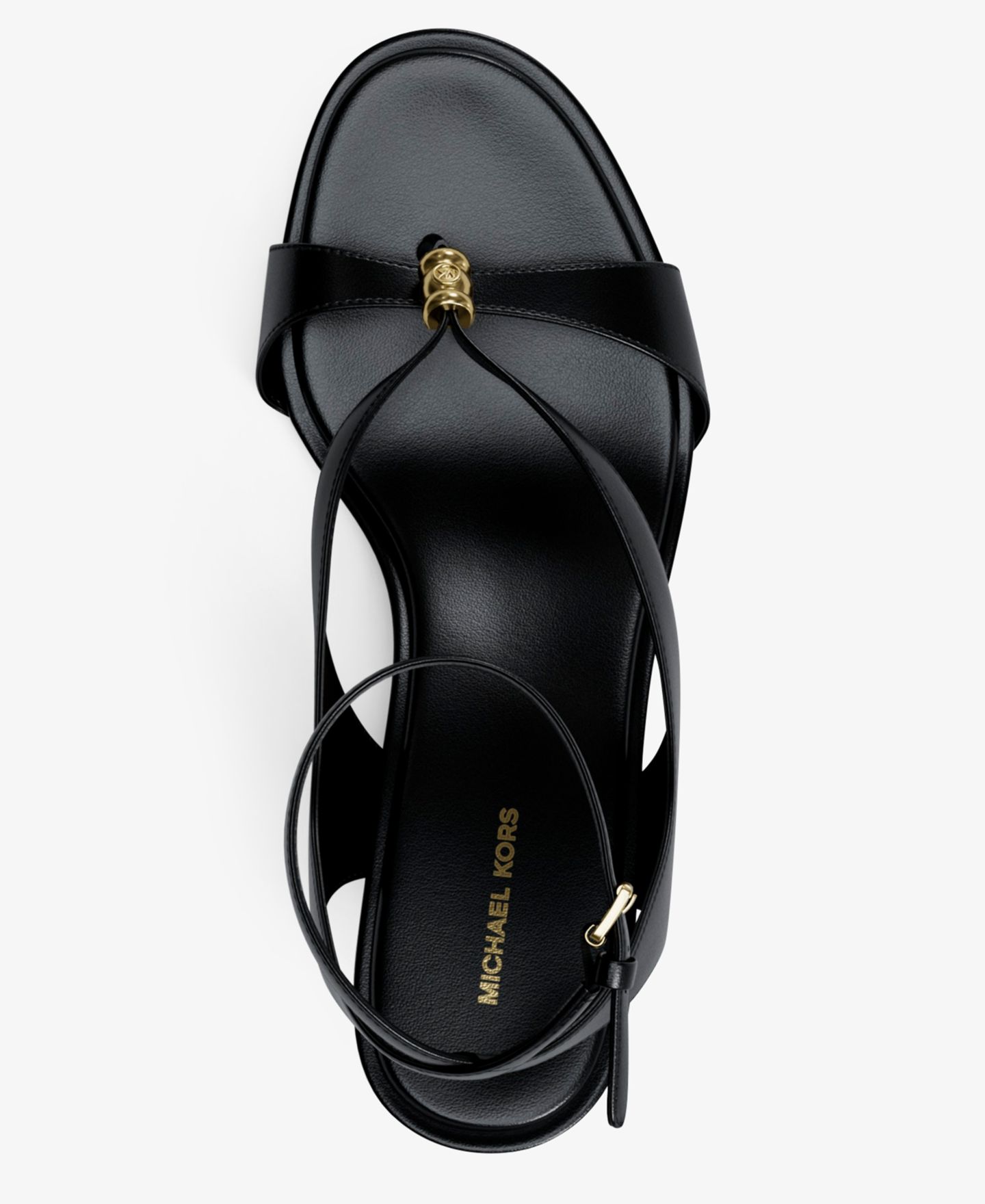 Женские сандалии Michael Kors Cherie Strappy Mid Dress Sandals, цвет: Чёрный — фото 4