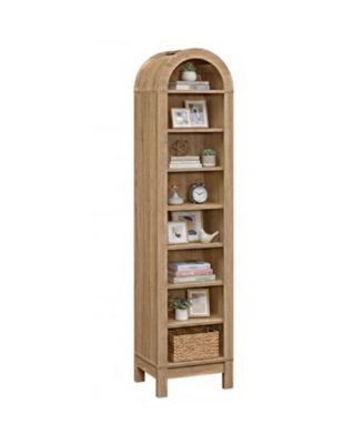Arched Bookcase 8-Tier Modern Arch Bookshelf 71 Inch with 3 Adjustable Shelves