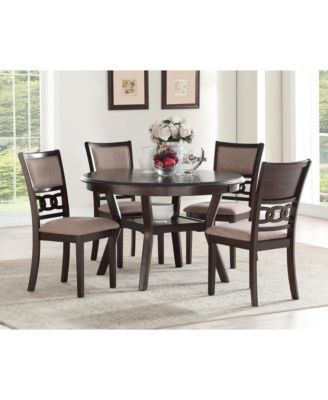 Gia Cherry Wood Dining Chair with Fabric Seat (Set of 4)