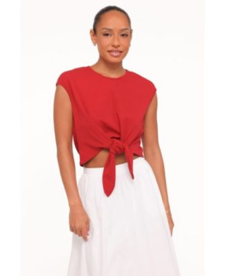 Women's Kathy Tie-Front Cropped Top