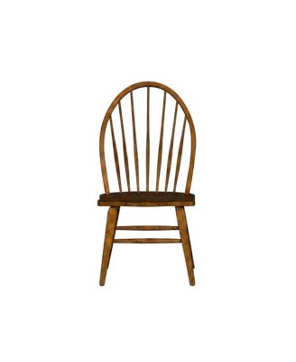 Solid Wood Windsor Back Spindle Dining Chair for Farmhouse Kitchen