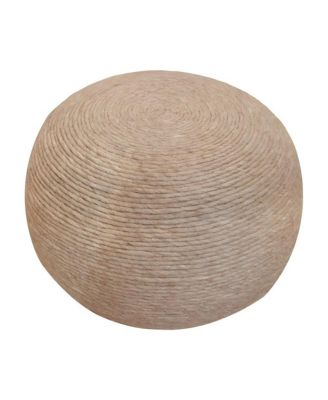 Wool-Upholstered Pouf Ottoman Foot Rest Stool for Living Room