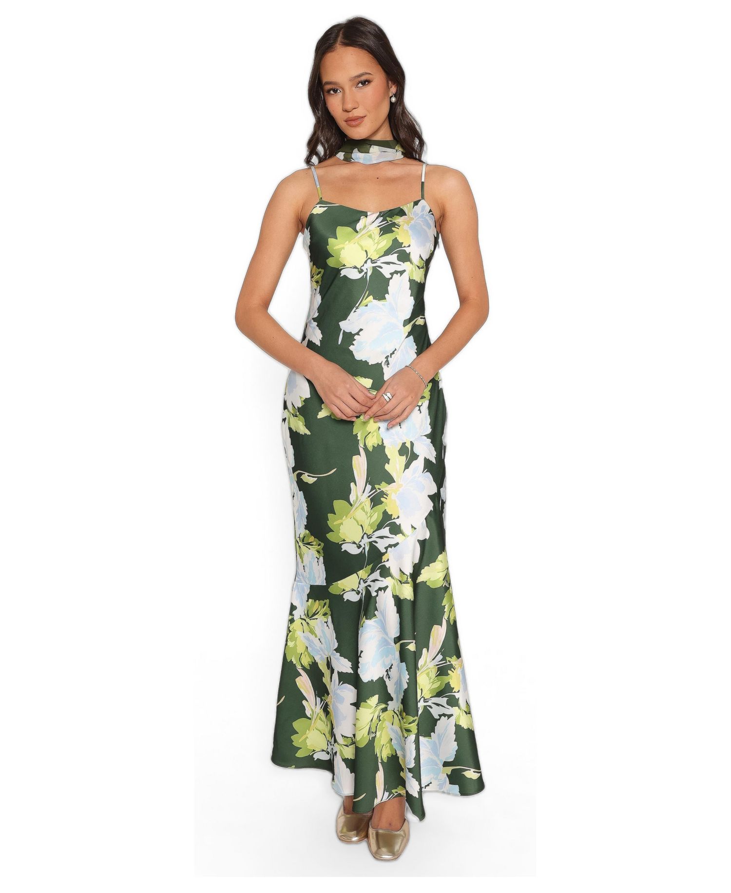 Women's Kinara Maxi Floral Square-Neck Dress