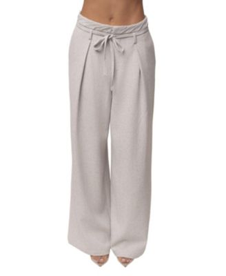Women's Refined Ease High-Waisted Wide-Leg Pleated Pants