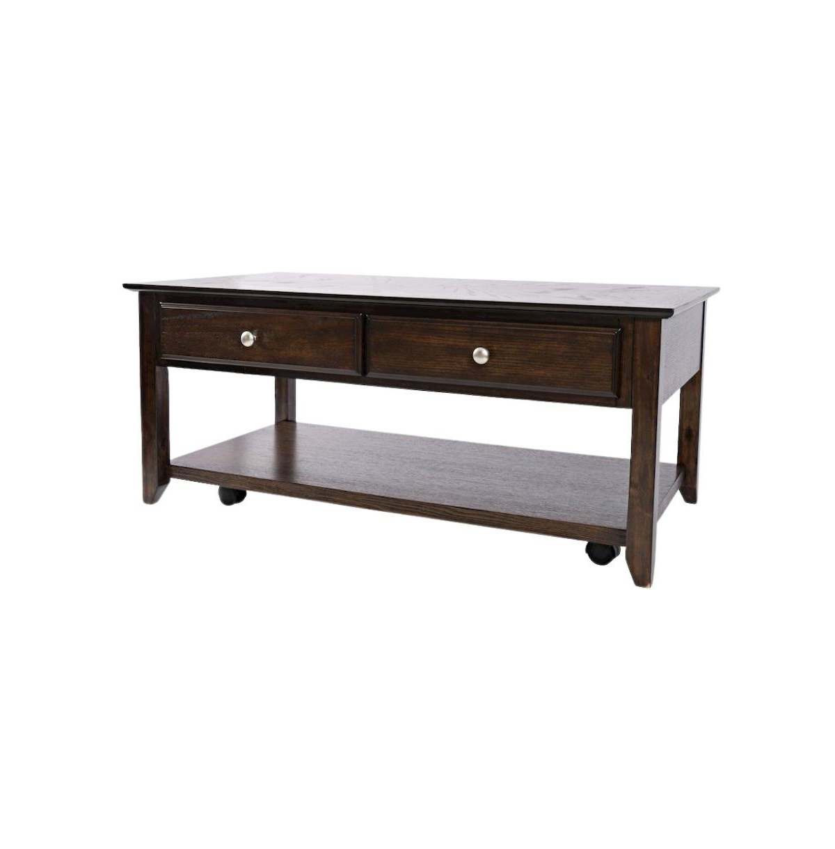 Starlight Canyon Home Espresso Coffee Table for Living Room, Rectangular Table for Living Room