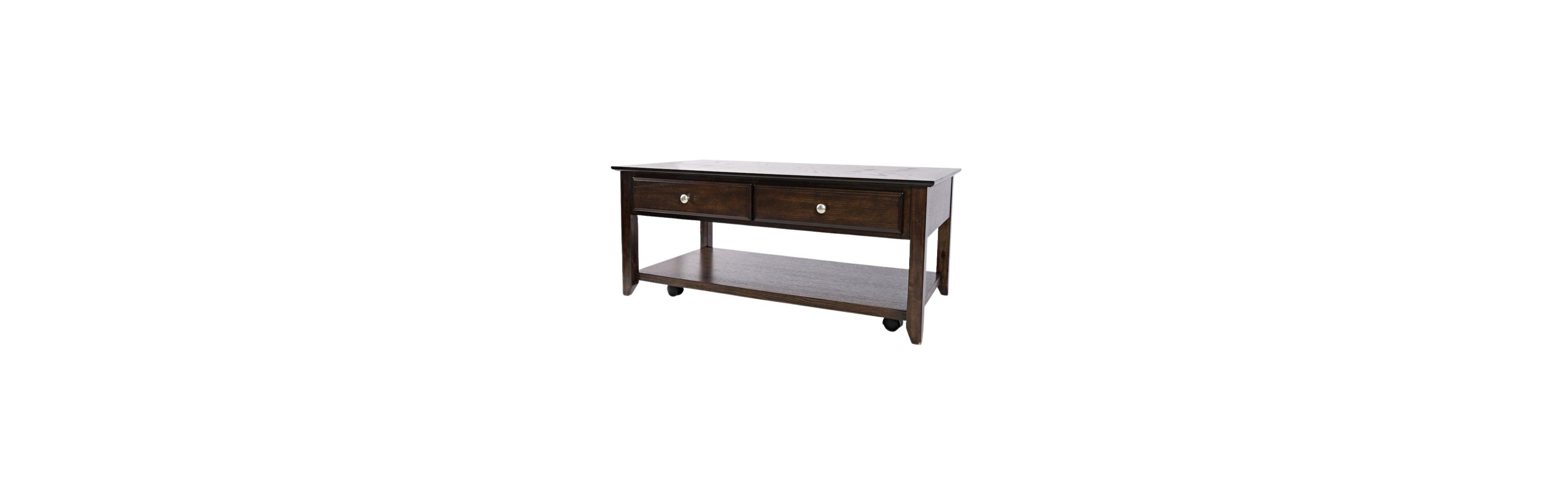 Starlight Canyon Home Espresso Coffee Table for Living Room, Rectangular Table for Living Room
