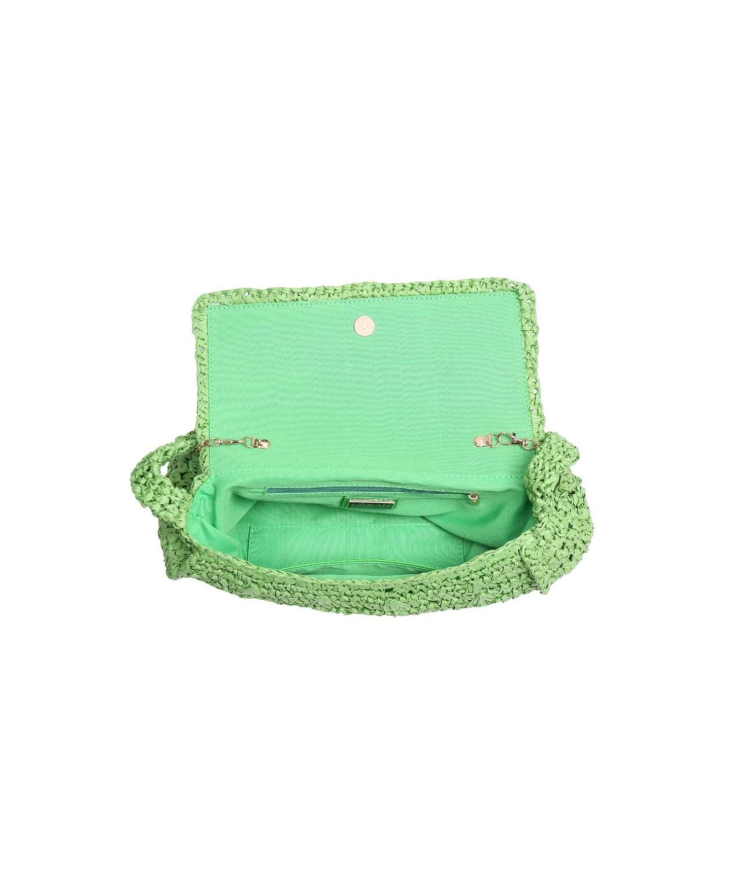 Женская сумка Urban Expressions Anika Woven Straw Detachable Chain Strap Crossbody, цвет: Зелёный — фото 4
