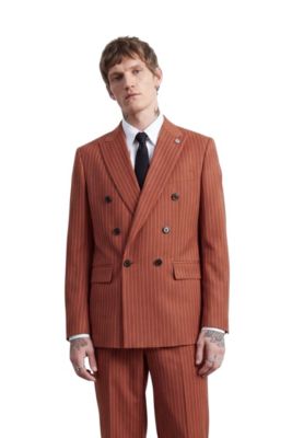 Men's Syrah Double Breasted Pinstripe Jacket