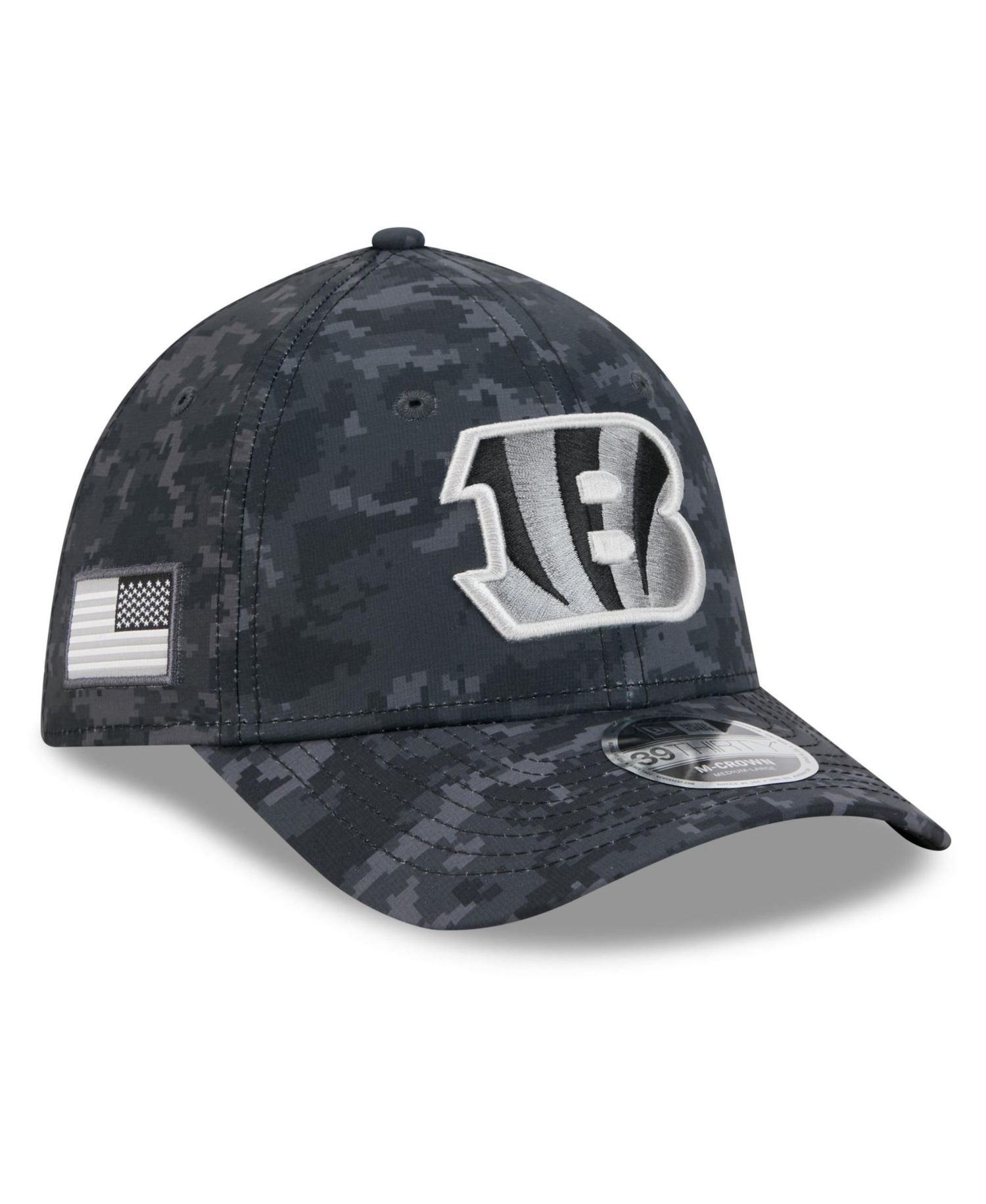 Men's Black Cincinnati Bengals 2026 Salute to Service 39THIRTY Flex Hat
