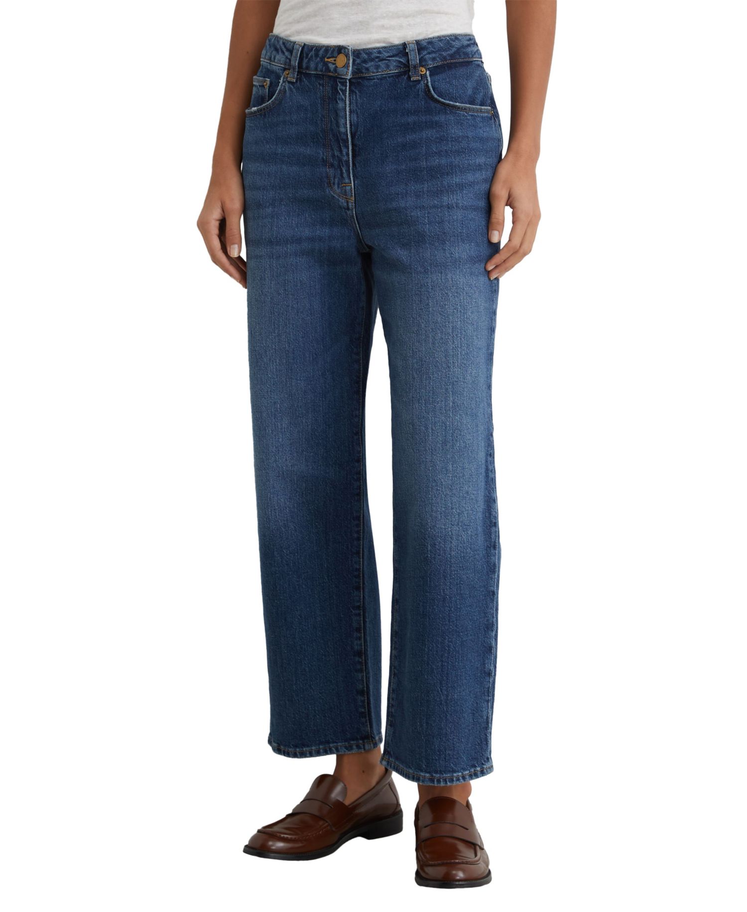Women's Selin Straight-Leg Mid-Rise Stretch Jeans