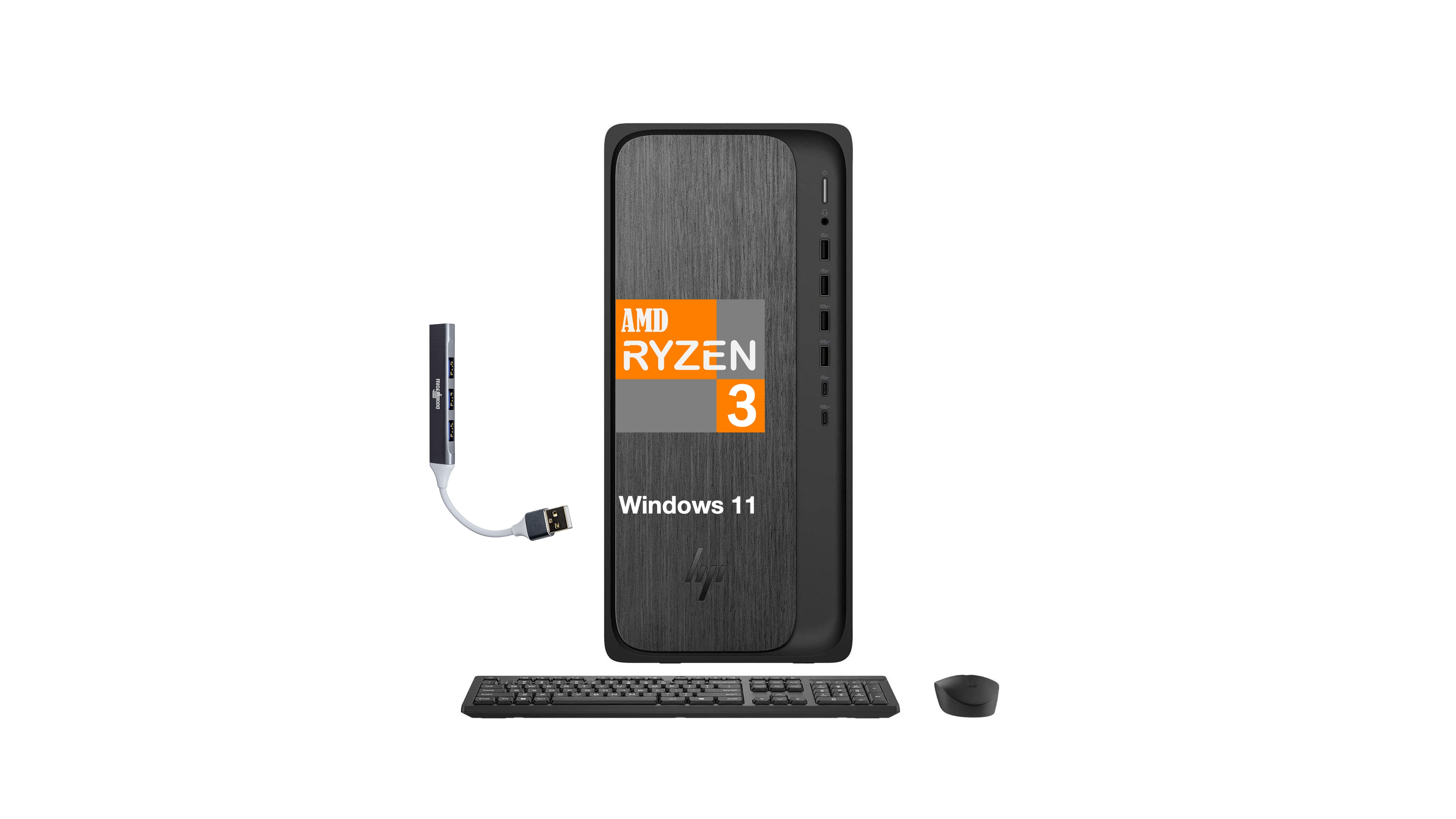 Hp OmniDesk De sktop (Ryzen 3 8300G, 16GB, 256GB Ssd, Amd Radeon 740M, WiFi 6, Bluetooth 5.4