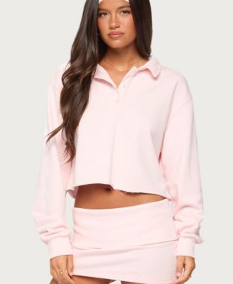 Women's Cello Cropped Polo Sweatshirt